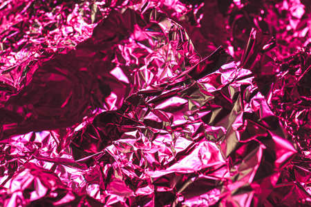 Texture of shiny color foil, closeupの写真素材