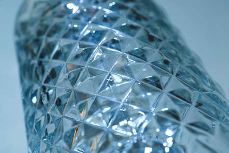 Texture of glass vase, closeup viewの写真素材