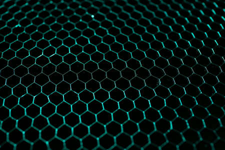Texture of mesh on dark background, closeupの写真素材