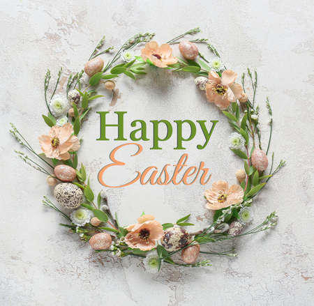 Beautiful greeting card for Easter celebration