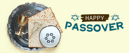 Beautiful greeting card for Passover celebration
