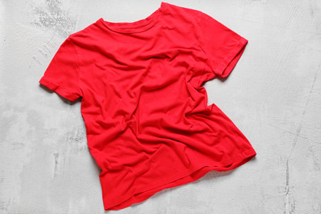 Stylish t-shirt on light backgroundの写真素材