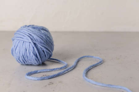Knitting yarn on light table