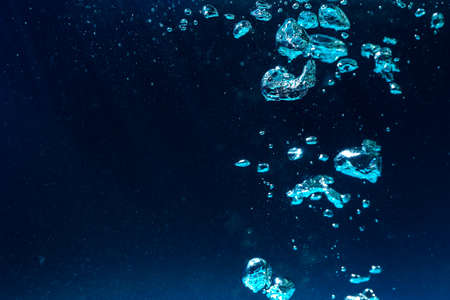 Bubbles in water. ocean day conceptの写真素材