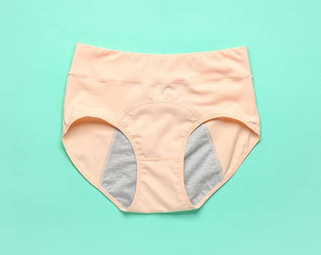 Period panties on color backgroundの写真素材