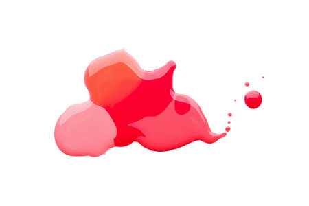 Nail polishes blot on white backgroundの写真素材