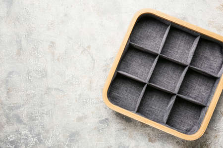 Empty wardrobe box on light backgroundの写真素材