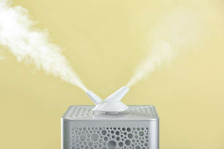 Modern humidifier on color background, closeupの写真素材