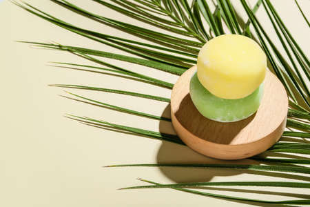 Board with delicious mochi on light backgroundの写真素材