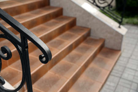 View of modern stairs outdoorsの写真素材