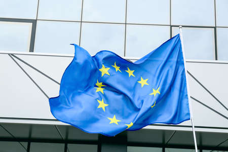 Waving flag of European Union outdoors