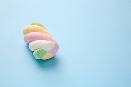 Tasty marshmallow on color backgroundの写真素材