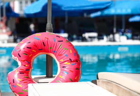 Inflatable ring at sea resort