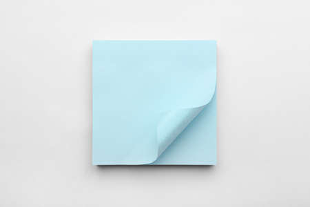 Blue sticky notes on white background