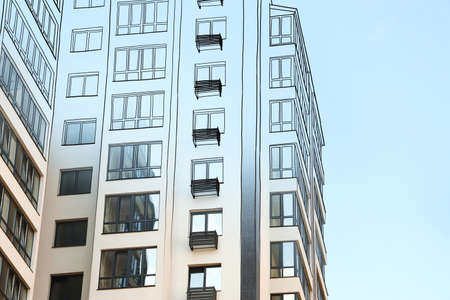 New project of modern residential building