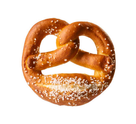 Tasty pretzel on white background. Oktoberfest celebrationの写真素材