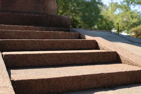 View of stairs in park on sunny day