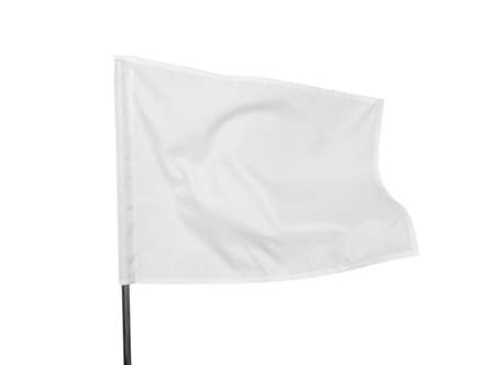 white flag on light backgroundの写真素材