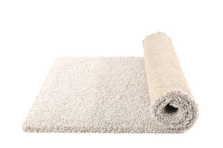 Modern carpet on white backgroundの写真素材