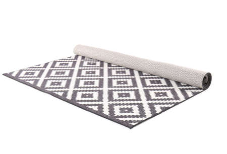 Modern carpet on white background