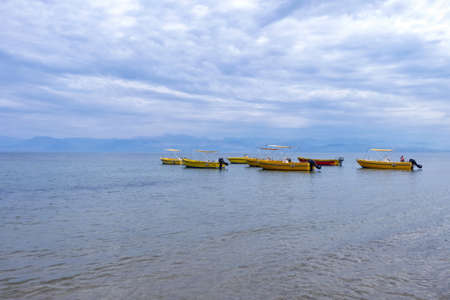 Water taxi for tourists at sea resortの写真素材