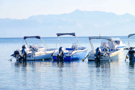 Modern boats at sea resort
