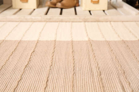 Stylish carpet in roomの写真素材