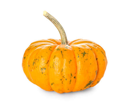 Whole fresh pumpkin isolated on white background