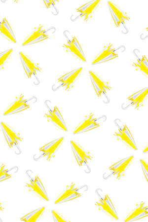 Many umbrellas on white background. Pattern for designの写真素材