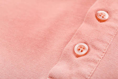 Closeup view of buttons on shirtの写真素材