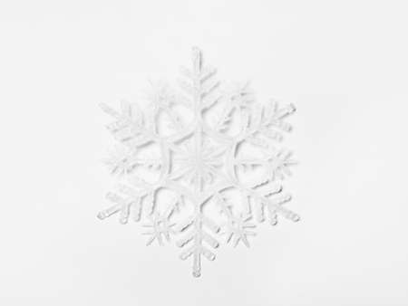 Beautiful snowflake on white background