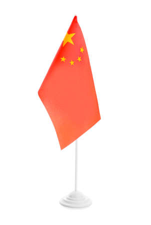 Flag of China on white backgroundの写真素材