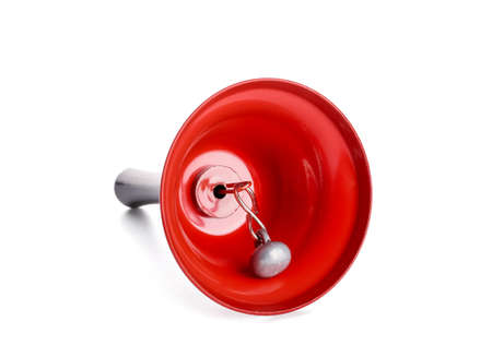 Red Christmas bell on white background