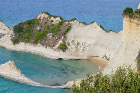 Picturesque view of beautiful cliffs at sea resort
