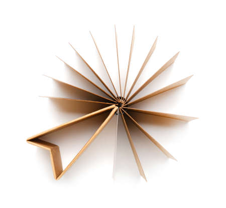 Craft calendar on white backgroundの写真素材