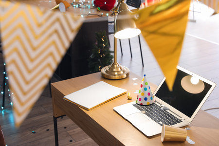 Messy room after party celebrationの写真素材