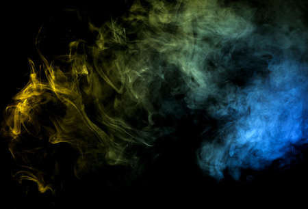 color smoke on black background