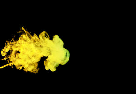 color smoke on black background