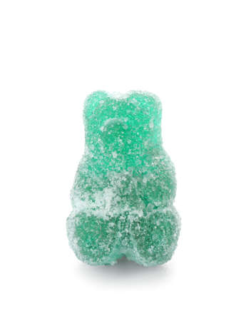 Sweet jelly bear on white backgroundの写真素材