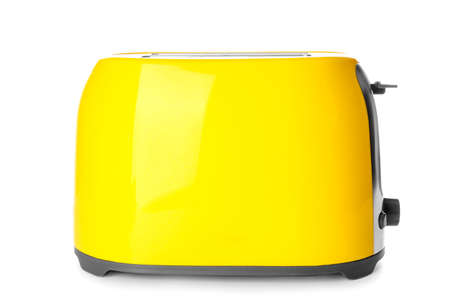New modern toaster on white background