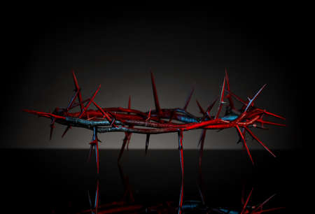 Crown of thorns on dark background