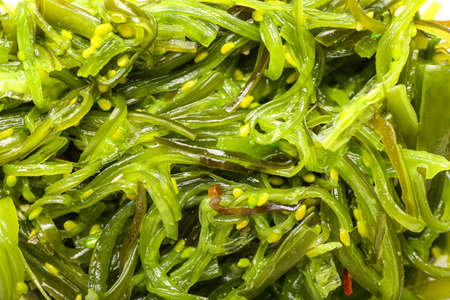 Healthy seaweed salad as backgroundの写真素材