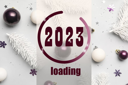 Beautiful 2023 New Year greeting card