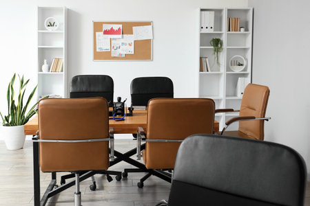 Interior office with modern furniture