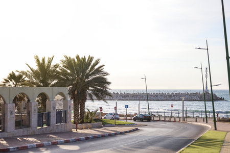 Beautiful view of road and sea on sunny day
