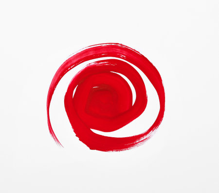 Creative painting of Japanese flagの写真素材