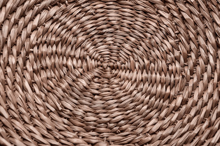 Close up view of wicker texture as backgroundの写真素材