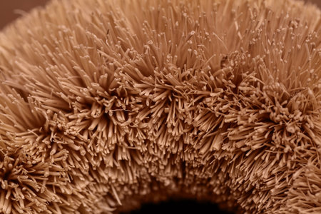 Close up view of tassels as background