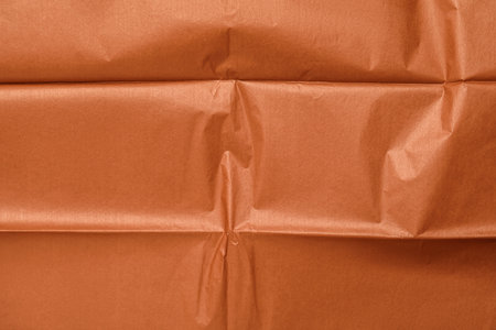 Close up view of brown tissue paper as backgroundの写真素材