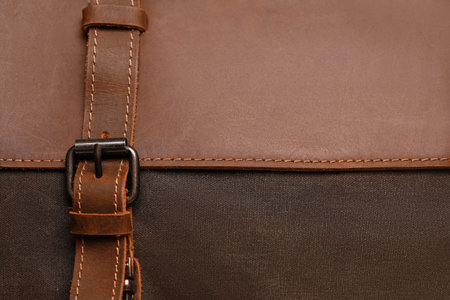 Closeup view of stylish male briefcase